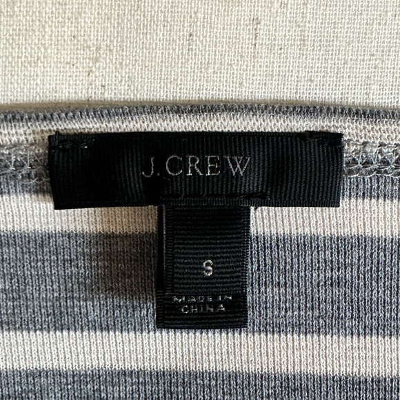 J. Crew Striped Cotton Boatneck Shirt - Picture 5 of 7